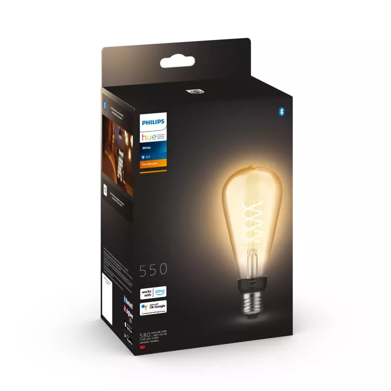 Philips 1 vnt. ST72 E27 Filament Edison Bluetooth Zigbee išmanioji lemputė
