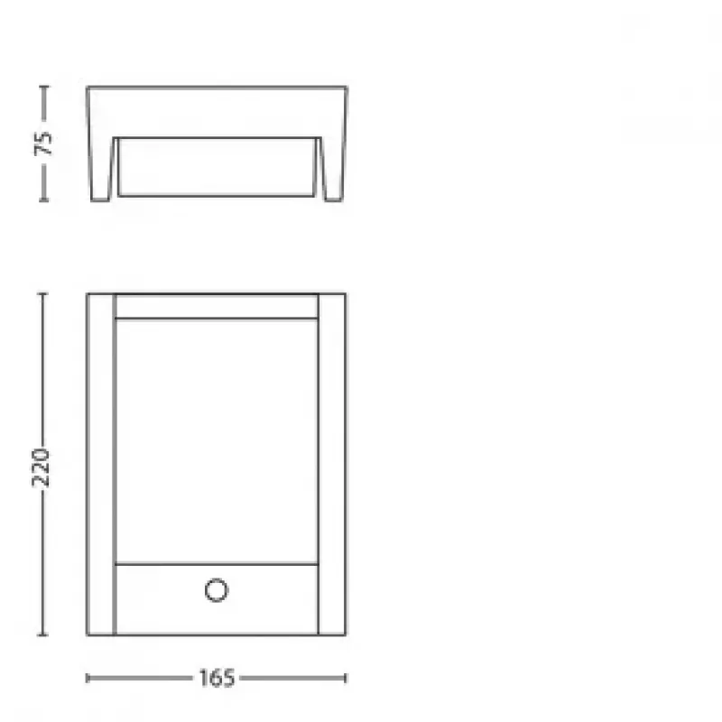 Philips Arbour LED lauko sieninis šviestuvas 3,8W, antracitas, metalas, IP44, su judesio davikliu