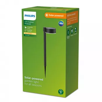 Philips Vynce stulpinis/takelio šviestuvas 1.5W, lauko apšvietimas, juodas, plastikas, IP44, terasai, sodui, III klasė
