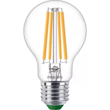 Philips Filament Bulb Clear 60W A60 E27 x2, 4 W, 60 W, E27, 840 lm, 50000 h, Šilta balta