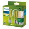 Philips Filament Bulb Clear 60W A60 E27 x2, 4 W, 60 W, E27, 840 lm, 50000 h, Šilta balta