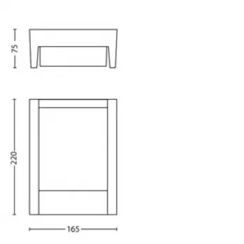 Signify Philips Arbour lauko sieninis šviestuvas 3,8W LED antracitas, 220–240V, 1 lempa