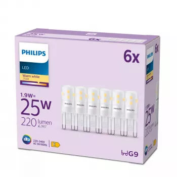 Philips Capsule LED lemputė G9 1.9 W (atitinka 25 W) 220 lm 2700 K šilta balta 6 vnt.