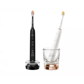 Philips Sonicare DiamondClean HX9914/69 elektrinis soninis dantų šepetėlis suaugusiems Juoda, Auksinė, Rožinė