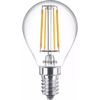 Philips LED kaitrinė žvakė skaidri 40W P45 E14 x6, 4.3 W, 40 W, E14, 470 lm, 15000 h
