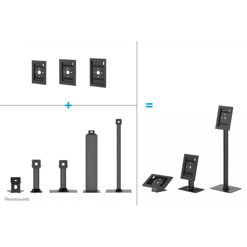 Tablet dėklas Neomounts WL15-601BL1, 10,9–11 col. (25,4–27,9 cm), užrakinamas, juodas, universalus