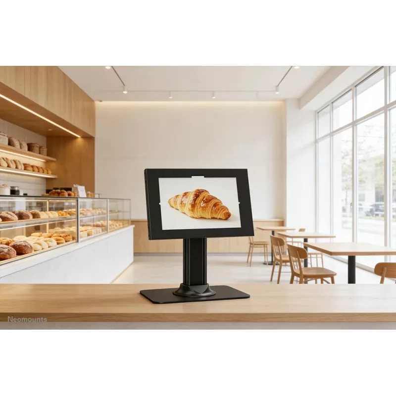 Tablet dėklas Neomounts WL15-601BL1, 10,9–11 col. (25,4–27,9 cm), užrakinamas, juodas, universalus