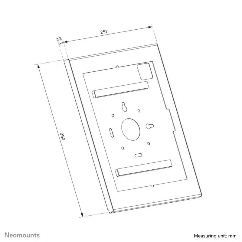 Neomounts WL15-602BL1 užrakinamas universalus planšetinio kompiuterio dėklas 12,4–13 colių (31,5–33 cm) ekranams, juodas