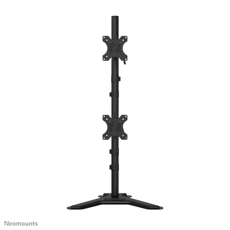 Neomounts DS45-600BL2V dviejų monitorių stovas, 10–32 col., VESA 75×75–100×100, max 9 kg, laisvai pastatomas, juodas