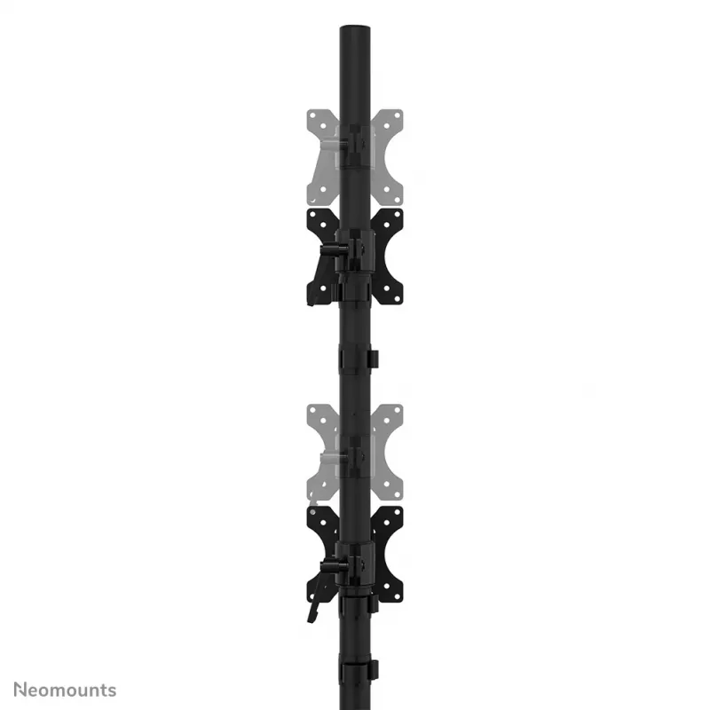 Neomounts DS45-600BL2V dviejų monitorių stovas, 10–32 col., VESA 75×75–100×100, max 9 kg, laisvai pastatomas, juodas