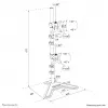 Neomounts DS45-600BL2V dviejų monitorių stovas, 10–32 col., VESA 75×75–100×100, max 9 kg, laisvai pastatomas, juodas