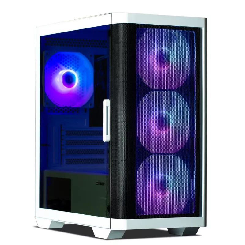 Korpusas Zalman M4 WHITE Mini Tower, juodas/baltas