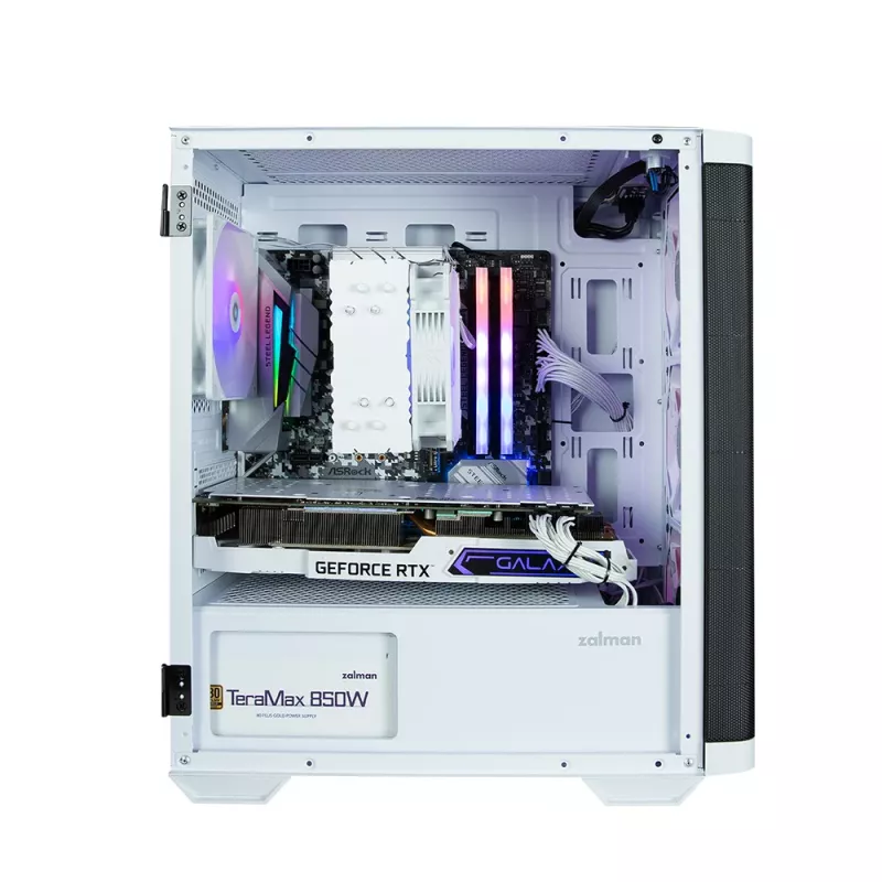 Korpusas Zalman M4 WHITE Mini Tower, juodas/baltas