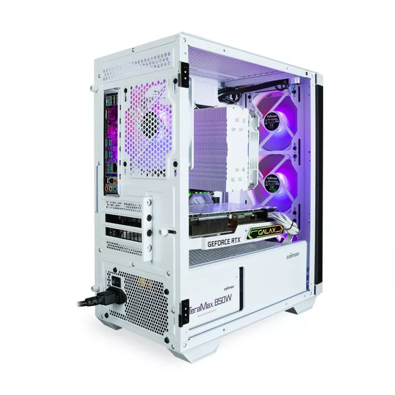 Korpusas Zalman M4 WHITE Mini Tower, juodas/baltas