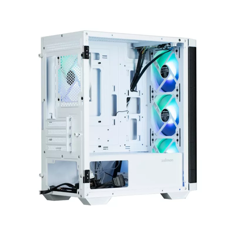 Korpusas Zalman M4 WHITE Mini Tower, juodas/baltas