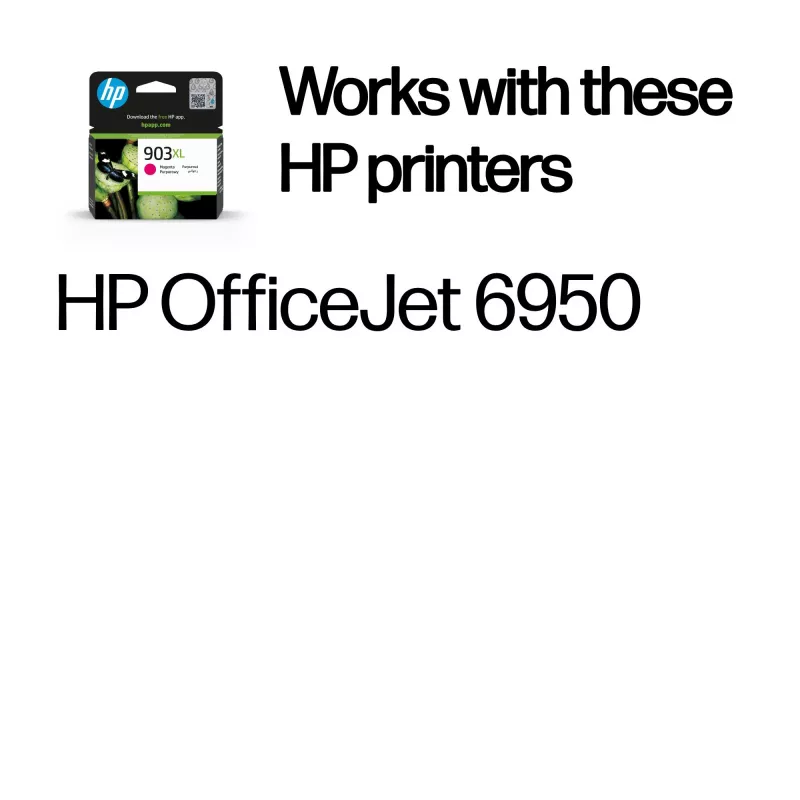 HP 903XL High Yield Original rašalo kasetė, purpurinė, 1 vnt., 750 puslapių