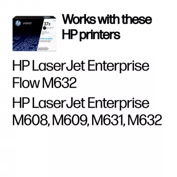 HP 37X High Yield juodas originalus LaserJet kasetė, 25000 puslapių, juoda, 1 vnt.