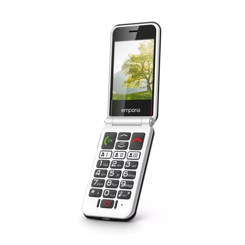 Emporia SIMPLICITYglam.4G 7.11 cm (2.8 colio) 106 g Juodas senjorų telefonas