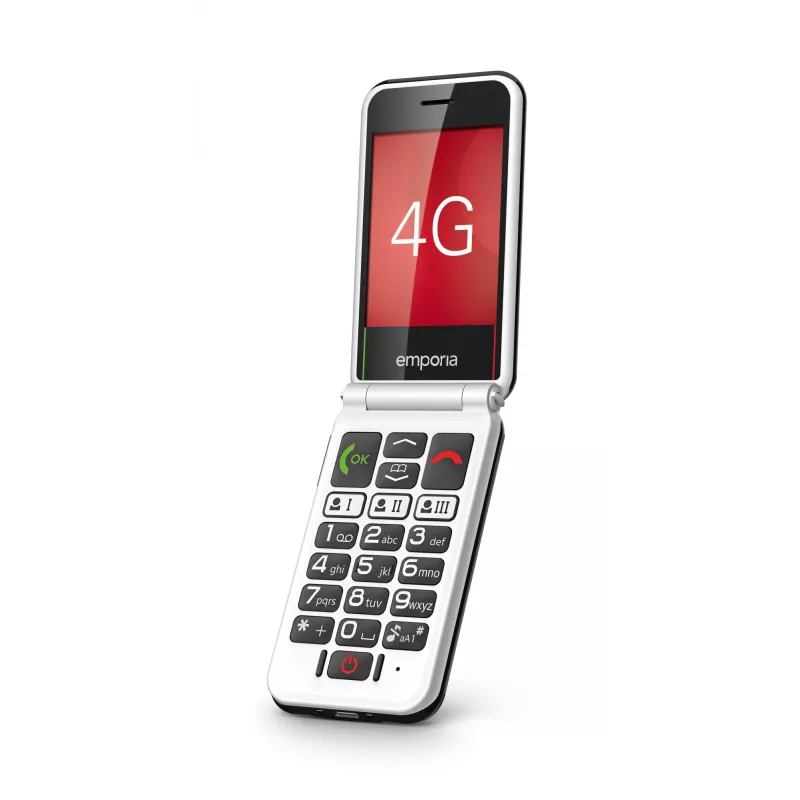 Emporia SIMPLICITYglam.4G 7.11 cm (2.8 colio) 106 g Juodas senjorų telefonas