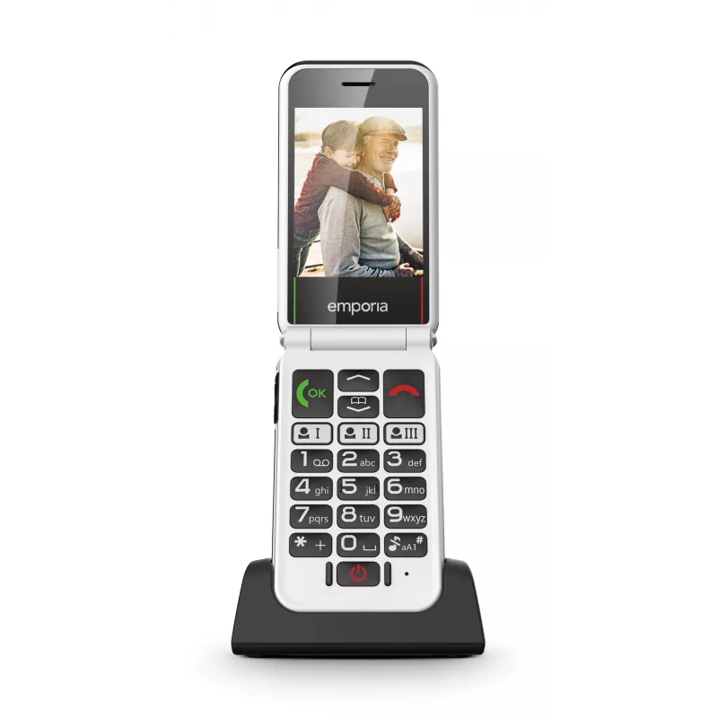 Emporia SIMPLICITYglam.4G 7.11 cm (2.8 colio) 106 g Juodas senjorų telefonas