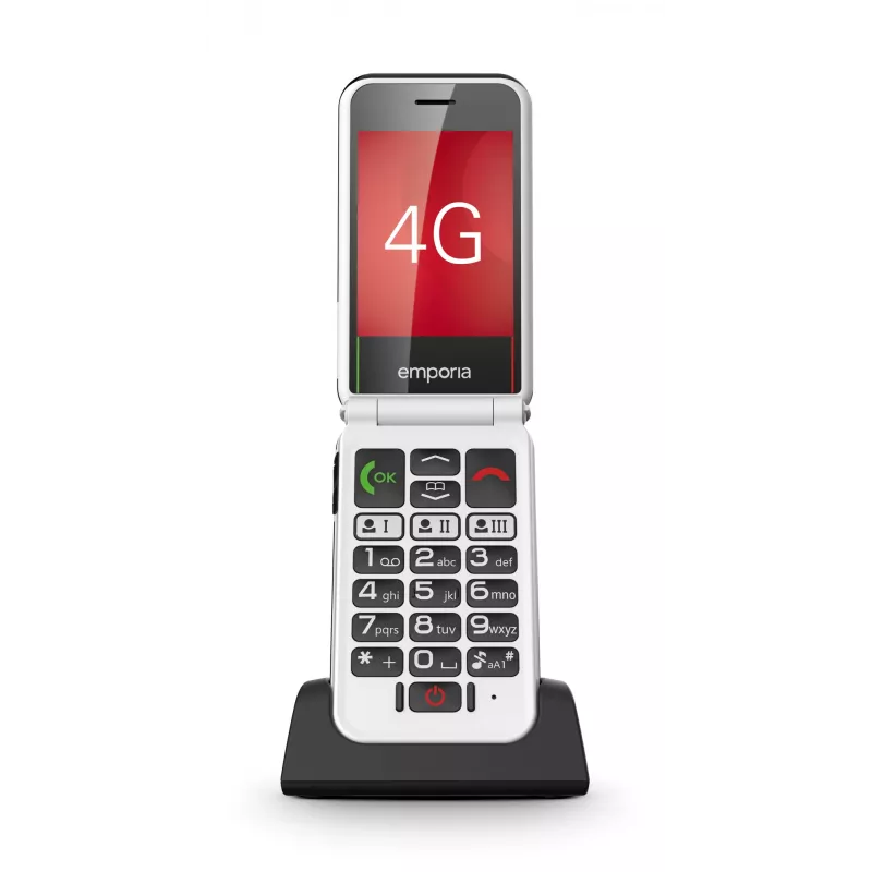 Emporia SIMPLICITYglam.4G 7.11 cm (2.8 colio) 106 g Juodas senjorų telefonas