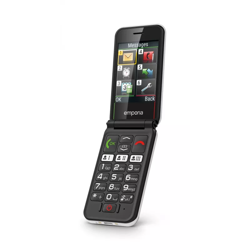 Emporia SIMPLICITYglam.4G 7.11 cm (2.8 colio) 106 g Juodas senjorų telefonas