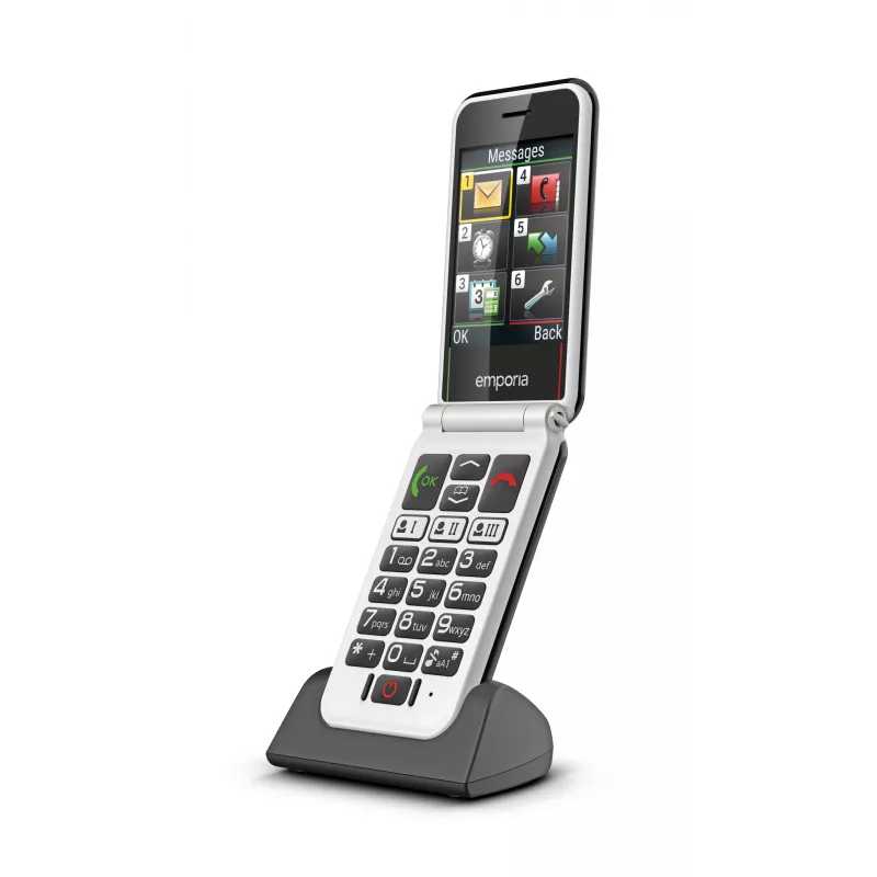 Emporia SIMPLICITYglam.4G 7.11 cm (2.8 colio) 106 g Juodas senjorų telefonas