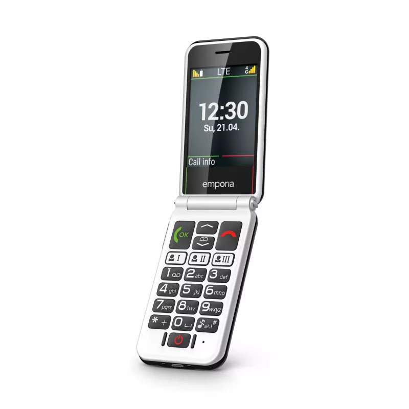 Emporia SIMPLICITYglam.4G 7.11 cm (2.8 colio) 106 g Juodas senjorų telefonas