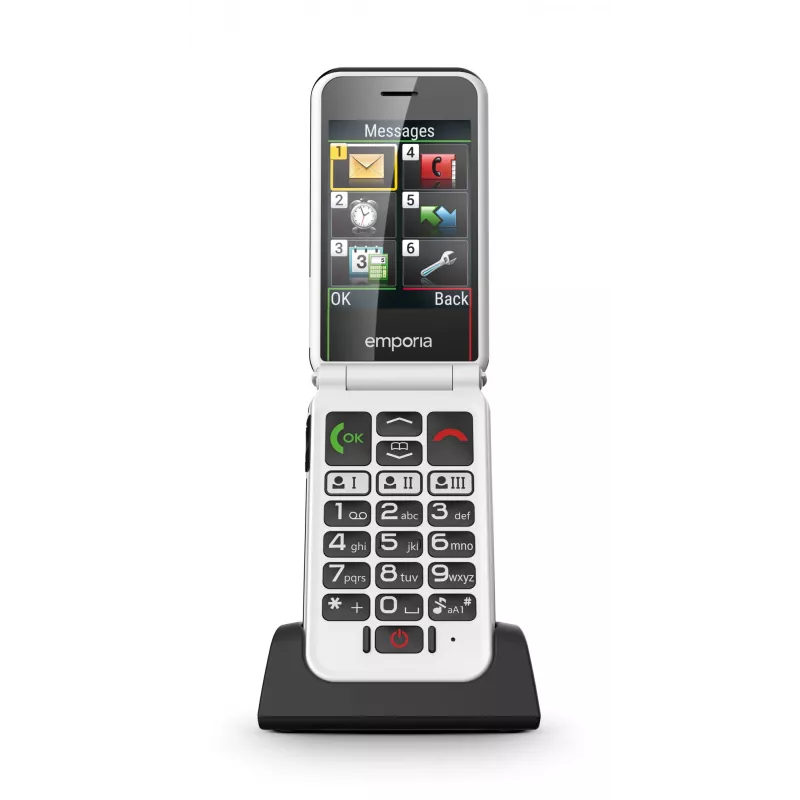 Emporia SIMPLICITYglam.4G 7.11 cm (2.8 colio) 106 g Juodas senjorų telefonas
