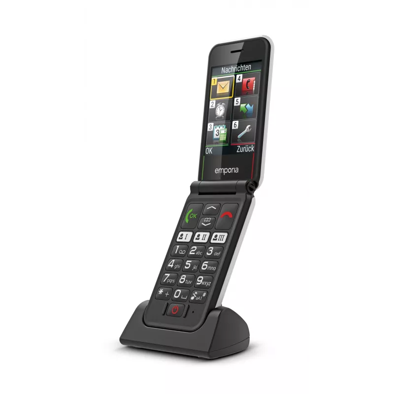 Emporia SIMPLICITYglam.4G 7.11 cm (2.8 colio) 106 g Juodas senjorų telefonas