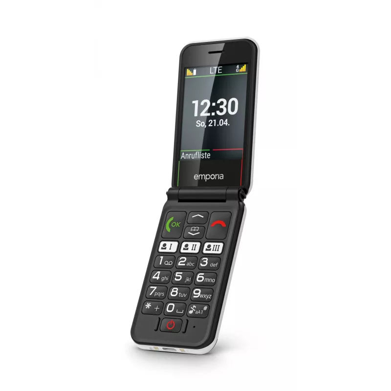Emporia SIMPLICITYglam.4G 7.11 cm (2.8 colio) 106 g Juodas senjorų telefonas