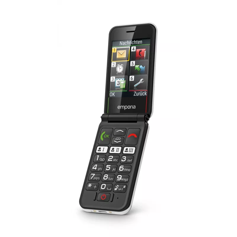 Emporia SIMPLICITYglam.4G 7.11 cm (2.8 colio) 106 g Juodas senjorų telefonas