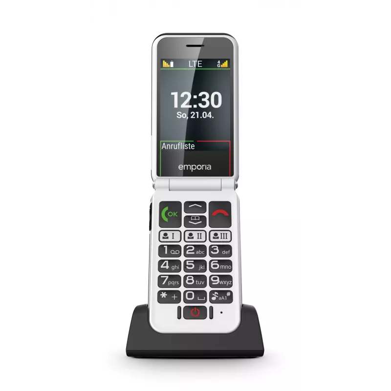 Emporia SIMPLICITYglam.4G 7.11 cm (2.8 colio) 106 g Juodas senjorų telefonas