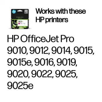 HP 963XL High Yield Magenta Original rašalo kasetė, rausva, 1 vnt., 1600 puslapių
