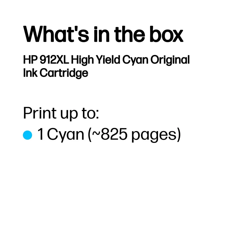 HP 912XL High Yield Cyan Original rašalo kasetė