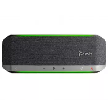 HP Poly Sync 40 USB-A USB-C Garsiakalbis su Mikrofonu, Sidabrinis, Windows 10, Windows 11, MacOS, 30 h, RoHS, FCC, CE, 38 mm