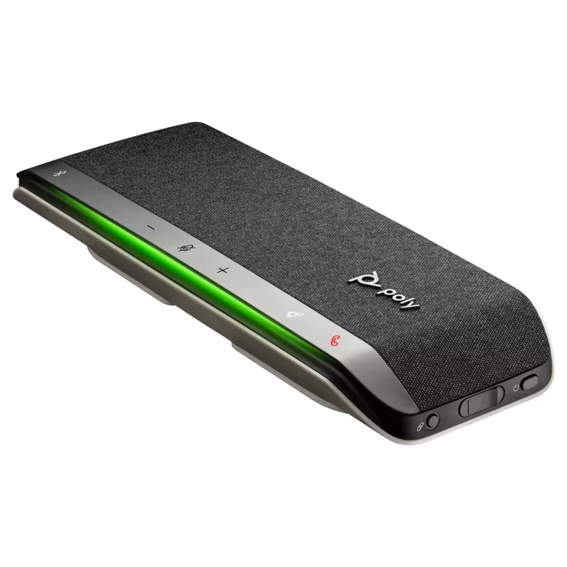 HP Poly Sync 40 USB-A USB-C Garsiakalbis su Mikrofonu, Sidabrinis, Windows 10, Windows 11, MacOS, 30 h, RoHS, FCC, CE, 38 mm