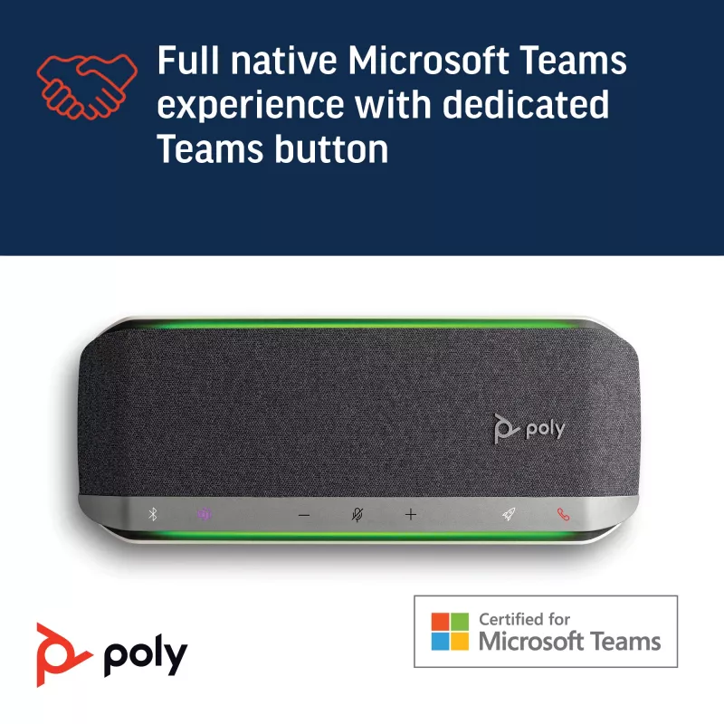 HP Poly Sync 40 garsiakalbis su mikrofonu, sertifikuotas Microsoft Teams, juodas