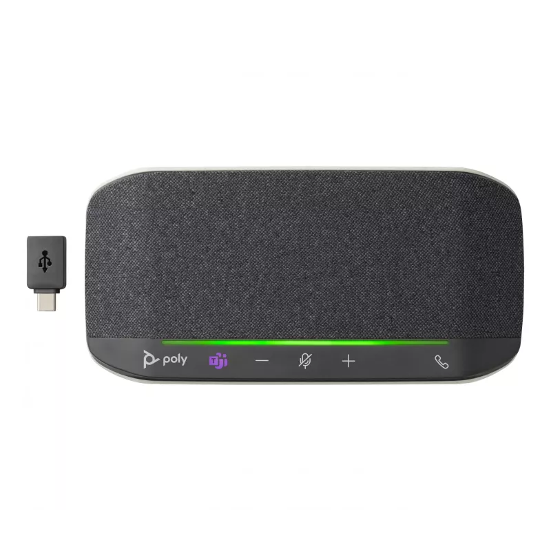 HP Poly Sync 10 garsiakalbis su mikrofonu, Microsoft Teams sertifikuotas, sidabrinis