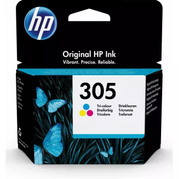 HP 305 original rašalo kasetė, standartinė išeiga, 3 spalvos (ciano, magenta, geltona), 1 vnt.