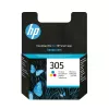 HP 305 Tri-color Original rašalo kasetė, žydra, rausvai raudona, geltona, 1 vnt., 100 puslapių