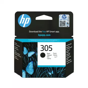 HP 305 Original Black rašalo kasetė, juoda, 1 vnt., 120 puslapių