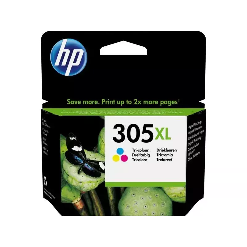 HP 305XL didelės išeigos trijų spalvų originalus rašalo kasetė