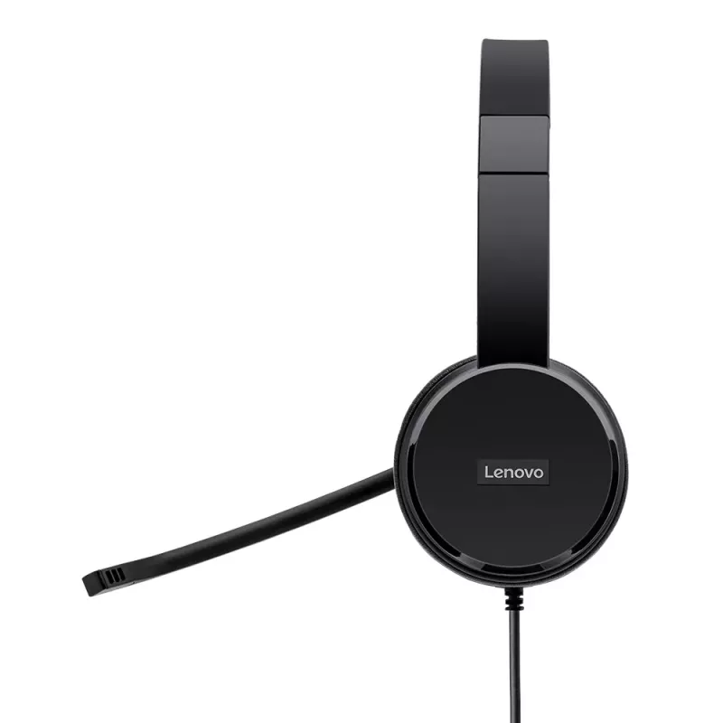 Lenovo 4XD0X88524 ausinės su mikrofonu, laidinės, ant ausų, biurui/skambučių centrui, juodos