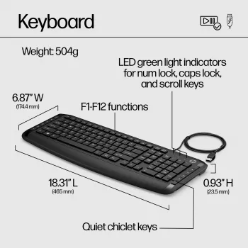 Klaviatūros ir pelės rinkinys HP Pavilion Keyboard and Mouse 200