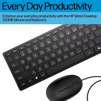HP Wired Desktop 320MK pelė ir klaviatūra
