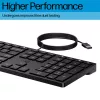 HP Wired Desktop 320K klaviatūra, pilno dydžio, USB, juoda, 1,8 m laidas