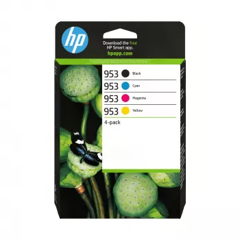 HP 953 4 spalvų rinkinys (juoda/cianas/magenta/geltona) Originalūs rašalo kasetės