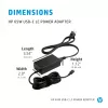 HP 65W USB-C LC maitinimo adapteris nešiojamam kompiuteriui, vidaus naudojimui, 65W, juodas