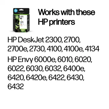 Rašalo kasetė HP 305 2 vnt. rinkinys standartinės išeigos juoda ir spalvota